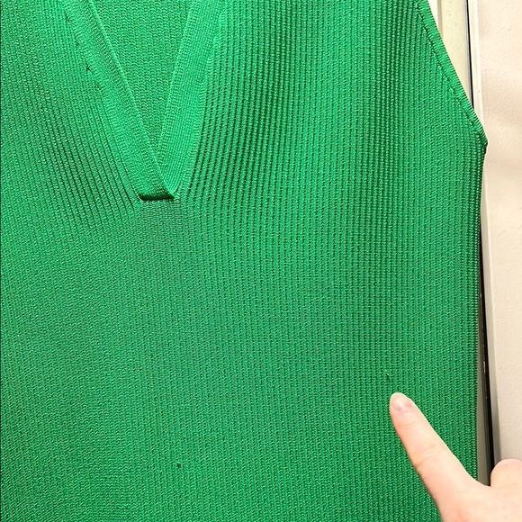 Babaton Sculpt Knit Polo Dress in Green - Picture 6 of 6